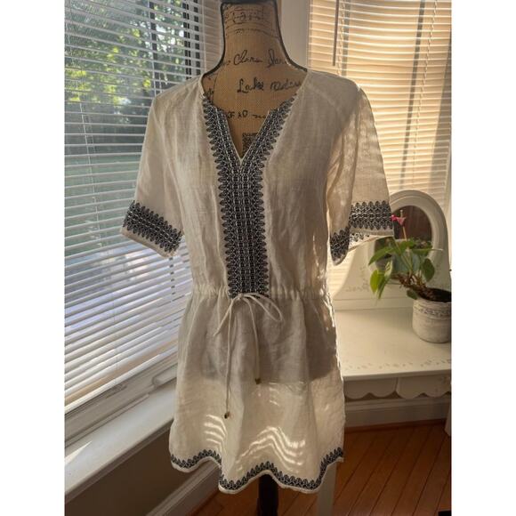 Tory Burch Dresses & Skirts - TORY BURCH embroidered linen dress size small (DR100